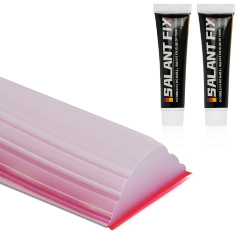 Flintronic 2M Wet Room Floor Barrier, Shower Threshold Water Barrir, Shower Seal Strip with 20G Glue, Silicone Water Retaining Strip, Shower Tray Sealing Strip for Kichen, Bathroom (Transparent)