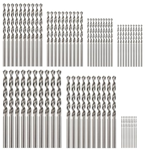 70 Pc Piccole Punte per Legno Mini Punte Elicoidali 0.5/1/1.5/2/2.5/3/3.5mm