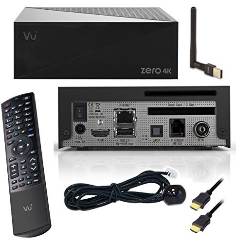 VU+ Zero 4K 1x DVB-C/T2 Tuner Linux Combo Kabel Receiver CI HbbTV HEVC H.265 Set-Top-Box UHD 2160p PremiumX WLAN Stick