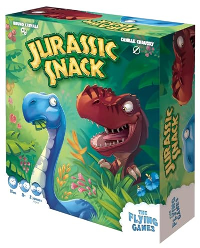 Flying Games Jurassic Park Dinosaur Strategy Board Game for 2 Players, Ages 8+