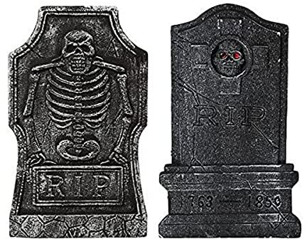 ATOSA decoracion halloween lapida 50x30 cm 2 posibilidades