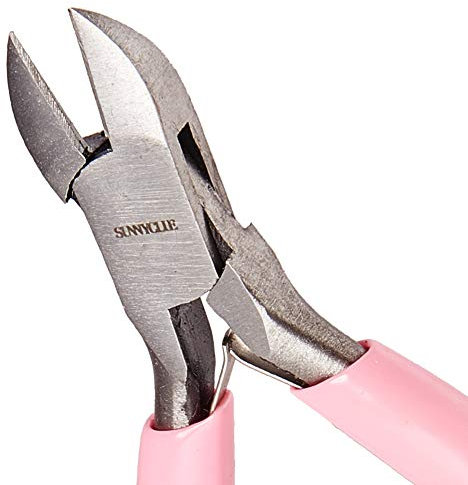 Sunnyclue 4.4 Zoll Seitenschneidezange Unterputzzange Drahtschneider Präzisionsperlenzange Schmuck Drahtschleifen Biegewerkzeuge Für DIY-Schmuck Machen Hobby-Projekte Rosa