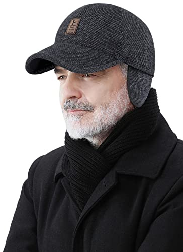 CLAPE Casquette de Baseball avec Cache Oreille Chapeau Homme Hiver Chaude