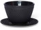 Maoci Gusseisen Teecup/Teeschale/Teetasse Arare schwarz mit Unterteller - 120ml