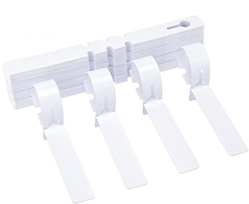 KINGLAKE 300 Pièces Étiquettes Plantes Arbres Fruitiers 2 x 21 cm, Suspendables Potager Jardin Extérieur Plastique-Blanc