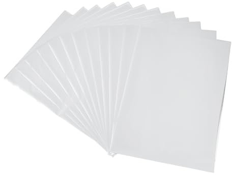 SUPERFINDINGS 50 Blatt Toner Reaktives Folienpapier 29x18.5cm Rechteckig Silbernes Transferfolie Rechteck A4 Papiertransferblatt Für Laserdrucker + Laminator DIY Handwerk Prägung Scrapbooking Karten