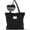 Emma Jonasson Shopper Tasche Damen - Tote bag mit Reißverschluss und Innentasche - Aesthetic Tasche - Damen-Umhängetasche für Arbeit, Schule, Uni oder als Einkaufstasche schwarz