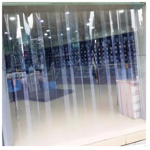 Cortina De PVC Transparente, Tira De Repuesto De Vinilo Plástico, Cortina Lisa, Impermeable, Contraventanas Antihuracanes, Adecuada para Supermercados, Tiendas Y Familias (1,3 Mm, 1,2 X 2