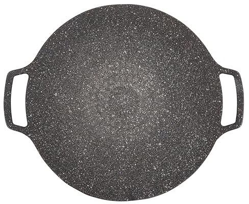 Placa de Barbacoa Coreana, Buen Aislamiento Térmico, Alta Conductividad Térmica, Antiadherente, Redonda, Sartén Teppanyaki, Pesada, Inofensiva para el Hogar, Estufa Al Aire Libre