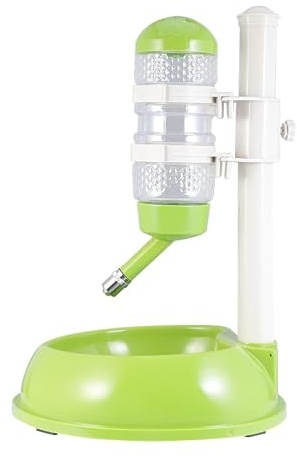 OHPHCALL Alimentateur Automatique pour Chats Grosse Capacité en Plastique Vert, Facile à Nettoyer, Contrôle de Distribution de Nourriture, pour Nourrir Les Chats la Maison