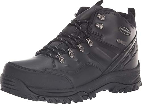 Skechers Relment Traven, Botas de senderismo Hombre, Black Leather, 43 EU
