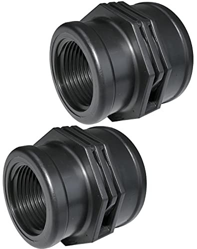 AERZETIX - C52016 - Set di 2 riduzioni/raccordi per avvitare femmina/femmina - filettatura 1''x1 1/4'' - nipplo ridotto filetto interno - PN 10 bar - in plastica