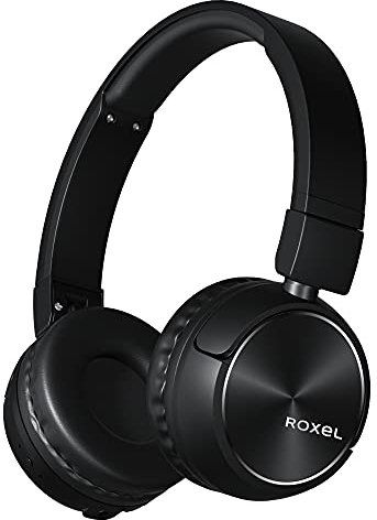 Roxel RX310 BT Lightweight Wireless Foldable Headphone with Microphone, On Ear Wireless Headphones with Sound Isolation, Compatible with Android and IOS Devices, Answer Calls, 20 Hours Playback