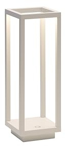 Zafferano, Lampada Home Pro, Lampada da Tavolo Ricaricabile e Senza Fili con Controllo Touch, Adatta per Salotto ed Esterni, Dimmer, 3000 K, Altezza 29,4 cm, Colore Bianco