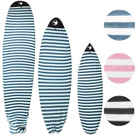 PAMGEA Surf Squared 10'6 SUP Board Surfboard Sock Cover – Lightweight Stretch SUP & Paddleboard Bag, Protective Sleeve for Shortboard, Longboard, Hybrid, Wakesurf – Surfing Accessory, Aqua