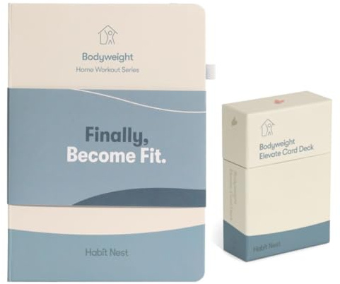 Bodyweight Transformation Journal & Elevate Exercise Cards for Women & Men