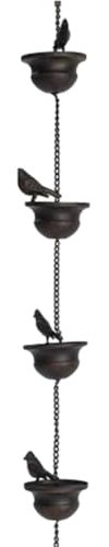 Kquepo Regenkette Dekorative Metall Regenwasserkette Outdoor Garten, Feine Verarbeitung