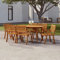 Homgoday Gartentisch Terrassentisch Holztisch Gartentische Balkontisch Couchtisch Gartenmöbel Tisch Esstisch Esszimmertisch 200x90x75 cm Massivholz Akazie Oval
