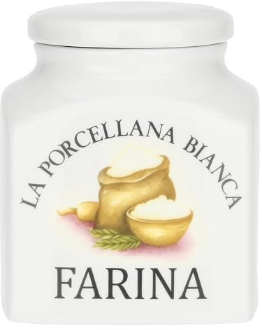 LA PORCELLANA BIANCA - Barattolo farina Conserva