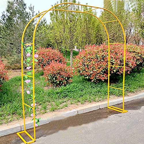 Arco de jardín de metal para plantas trepadoras, pérgola duradero, resistente a la intemperie y de pie, fácil de montar, arco de rosas para jardín
