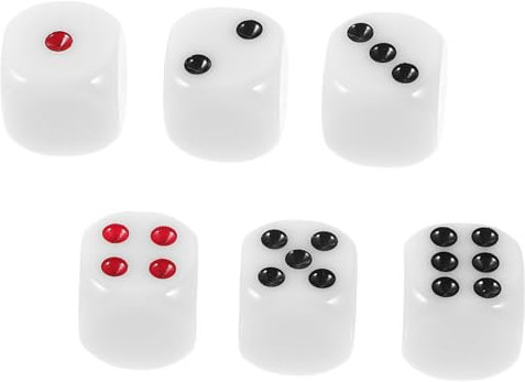 ibasenice 6stücke Teiliges Einseitige Spielwürfel Aus Resin Für Brettspiele Partys Und Lehrprojekte Unterhaltsame Würfel Für Freunde Und Kollegen