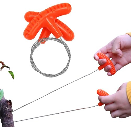 Sierra de bolsillo - sierra de alambre de cable, sierra de cable de manguera de senderismo | Gear String Cuerda Sawl, Hand Pocket String Rope Saw Saw Tipo Outou de corte herramienta portátil
