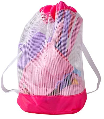 Giochi da Spiaggia per Bambini - Giocattoli Costruzione Castelli Sabbia con Secchiello Pieghevole e Sacchetto Rete | attività Esterna per Parco Giardino Piscina Campeggio