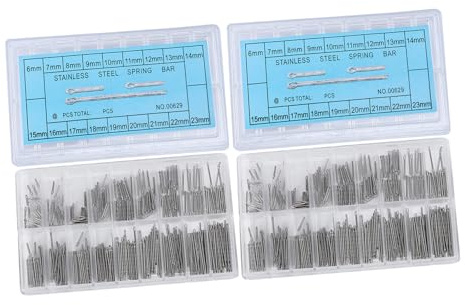 SHERCHPRY 720 St Watch Link Cotter Pins Kit Rostfritt Stål Strap Repair Bar för Bandlänksbyte och Klockmakarverktyg Komplett för Bandspänne och Remreparation