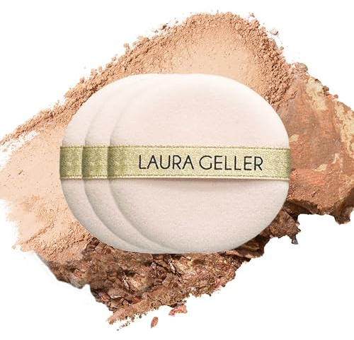 LAURA GELLER Baked Foundation Sponge Trio Set for Mature Skin | Velvety Makeup Sponges for Buildable Coverage