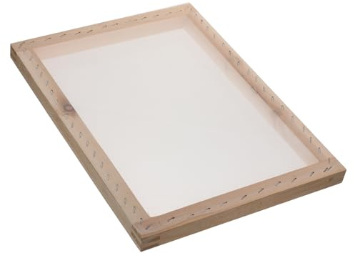 ULTECHNOVO Marco de Serigrafía de Madera 25x35 Cm para Impresión Diy, Pantalla Serigráfica Reutilizable, Conjunto para Proyectos Artísticos en Casa, Adecuado para Camisetas y Bolsas de Lona