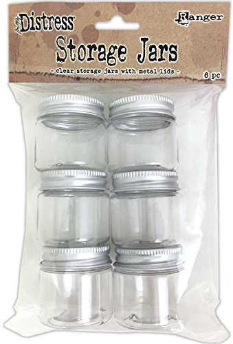 Ranger Distress Storage Jars, Transparent, 18 x 12.8 x 4 cm