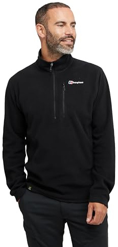 Berghaus Men's Prism Micro Polartec Fleece Full Zip Jacket Fleece Full Zip, Black/Black, S