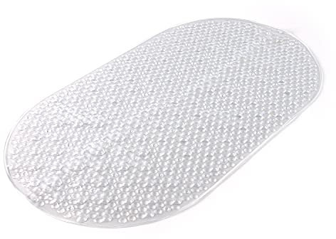 Gedy G-Solid Badewanne mit Saugnäpfen, Maße: 39 x 69 cm, Badematte aus Kunstharz, transparente Oberfläche, Design R&S, 100% Made in Italy, maschinenwaschbar, 2 Jahre Garantie, einzigartig