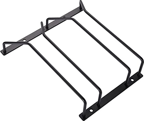 Diano Weinglas-Halter, unter dem Schrank, Weinglashalter, Stielgläser-Regal unter dem Regal, Weingläser-Aufbewahrung, Aufhänger für Bar, Küche, 22,5 cm, 2 Reihen