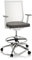 hjh OFFICE 657667 Arbeitsstuhl Aspen Work W Stoff Weiß/Grau ergonomischer Counterstuhl mit Ring-Fußstütze, Netzrücken