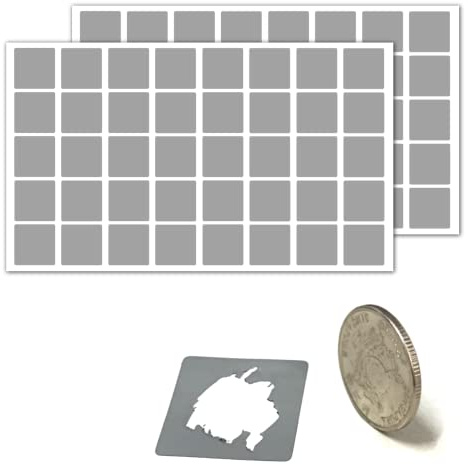 400 Pièces - DIY Cartes à Gratter Autocollant Ticket (Scratch Card Sticker) - 20 x 20 mm