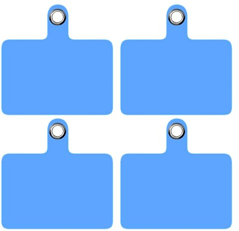 TBOC 4X Parches de Recambio Colgar Móvil Cuello con Cuerda Cordón Correa Funda Carcasa Color [Azul] Cinta Colgante Porta Llaves Fundas Llavero Accesorios Universal