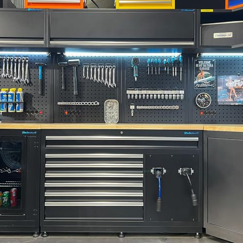 Premium Werkstatteinrichtung mit extra breitem Schrank - 136 cm