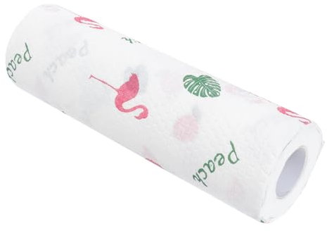 Mikinona 50stücke Küchengeschirrtuch Aus Vliesstoff Wasserabsorbierendes Einweg-Tuch Mit Flamingo-Druckmuster Für Küchenspülung Abwischen Und Reinigung