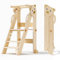 Helangel Tour d'observation Montessori Pliable, modèle actualisé Tour Montessori Pliable de 1 to 3 Years Old Observation Tower for Children Montessori Learning Natural Wood Kitchen Helper Safety