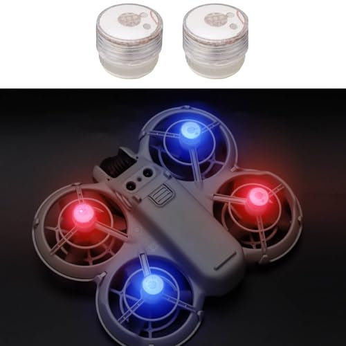 Juego de luces estroboscópicas LED, luz estroboscópica para dron, luz nocturna para dron DJI Neo, lámpara de señal de vuelo nocturno, luz de navegación, luz de búsqueda (2 piezas)