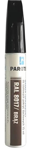 Parotec Marcatore per Ritocchi RepTec 15 ml Vernice Acrilica a Secco Rapido per Graffi e Riparazioni, RAL 8017 Marrone, con Protezione dalla Corrosione e Funzione di Ritocco