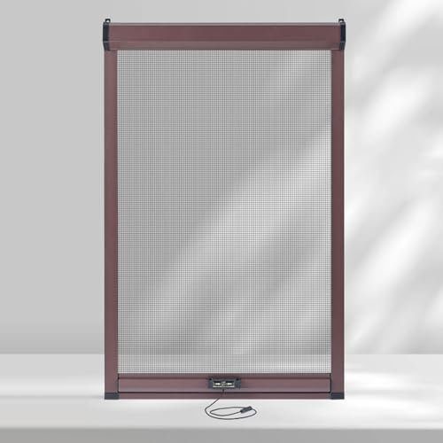 Fly & Mosquito Protection Roller Blind, Retractable Insect Screen for Windows, Heavy-Duty Aluminium Alloy Frame