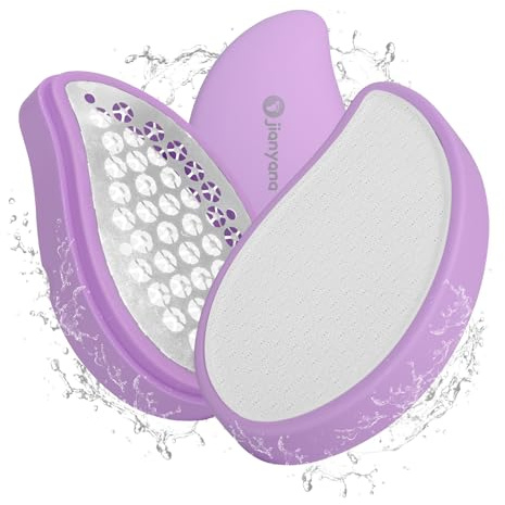 Raspa Piedi Professionale, 2 In 1 Pietra Pomice Per Piedi Con Nano-Vetro+Superficie Metallica Rimozione Calli Altamente Efficace (Viola)