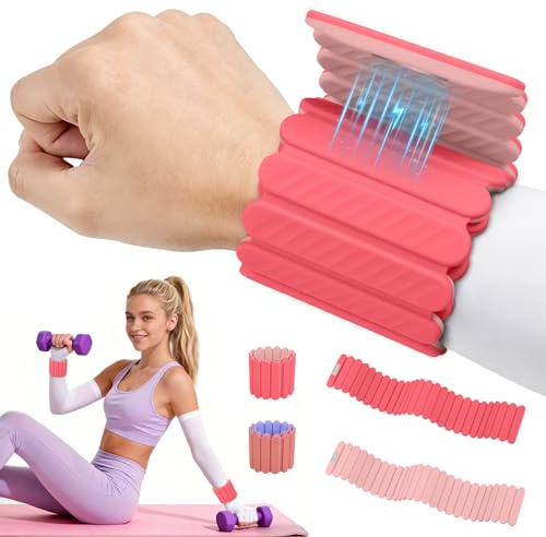 Abahub Set 2 Pieza 2×0.5kg Pesas Magnéticas Ajustables Para Muñecas Tobillo | Para Tobillos Fitness Casa,Fasces con Pesas Para Brazos y Piernas,Para Yoga, Pilates y Entrenamiento de Fuerza
