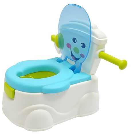 Potty för barn bärbar barntoalett med lock, barntoalett avtagbar sitsring, pottysträning toalett halkfri, pottträning för baby och småbarn 6 månader – 5 år, blå