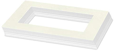 10x Passepartout Cremeweiß in 30 X 40 cm Außenmaß mit Ausschnitt für Bildgröße 20 X 30 cm