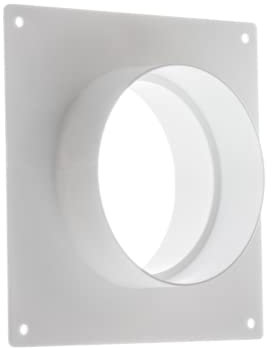Ø 100mm Raccordo per Tubi di Ventilazione - Flangia da Parete - Plastica PVC