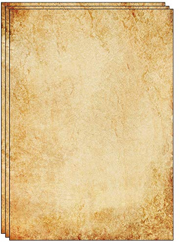 80 x miljövänliga återvunna ark av gammalt utseende/vintage designpapper DIN A4. Perfekt för vintageinbjudningar och bokstäver ..