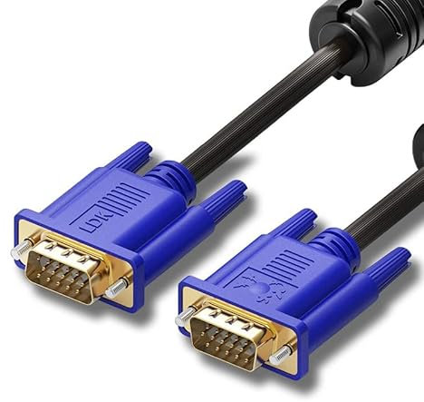 Herfair VGA-Kabel, 3 m, VGA-auf-VGA-Kabel, 1080p, Full-HD-Computer-Monitorkabel, SVGA-Kabel, Stecker auf Stecker, VGA-Verlängerungskabel für Laptop, PC, Computer, TV, Projektor, Display (3 m)
